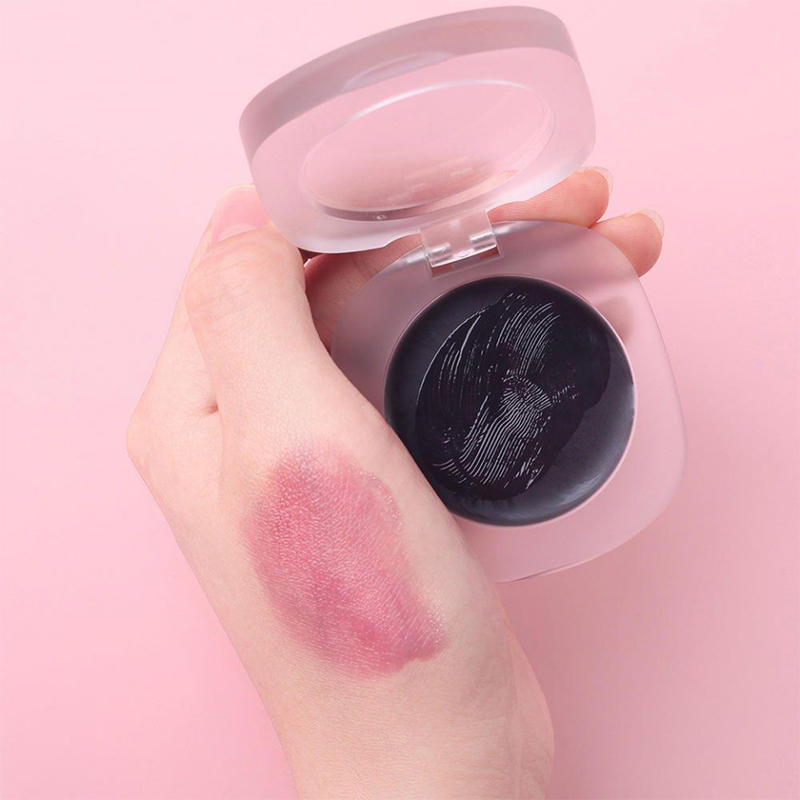 Dit logofarve skifter blush sort til pink læbe- og kindbalsamfarve Langvarig fugtgivende naturlig glød til alle hudtoner