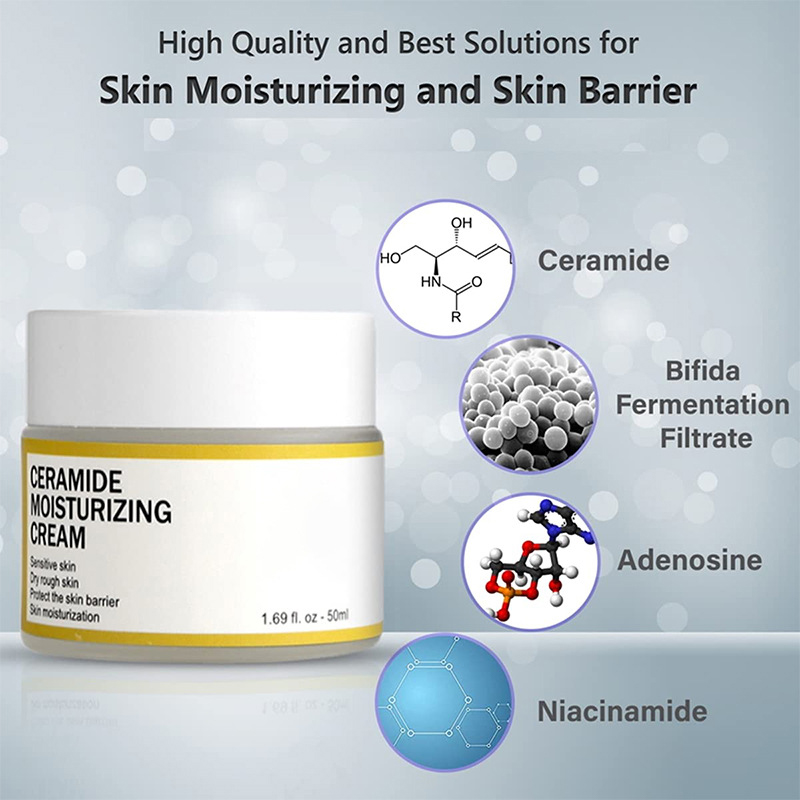 Ceramidcreme fugter og fugter forbedrer hudens tilstand og forhindrer tør og revnet hud 50g
