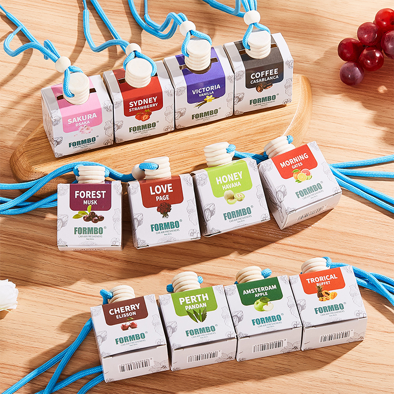 Blossom & Berry Car Parfume - Hængende luftfrisker med naturligt blomster- og frugtagtig essens Luksusbildufttilbehør 8 ml