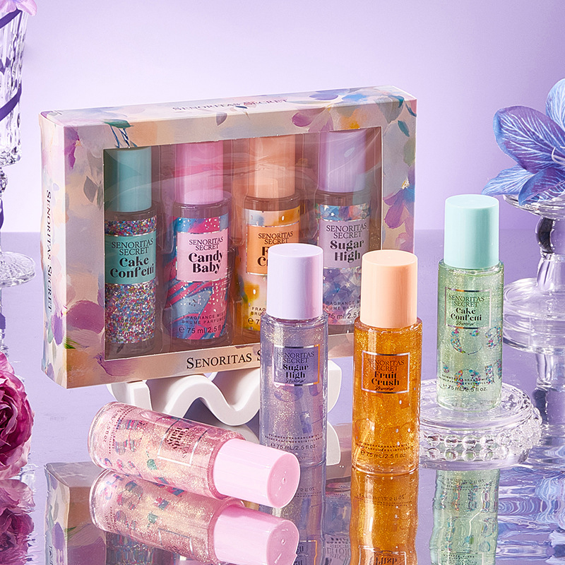 4 STK 75ml*4 Eau De Parfum Florals Body Spray Kvinde frugtagtig 75ml Body Mist Gavesæt