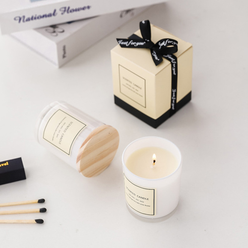 150 g romantisk rund sojavoks fødselsdagslys duftende luksus håndlavet vegansk duftlys gavesæt