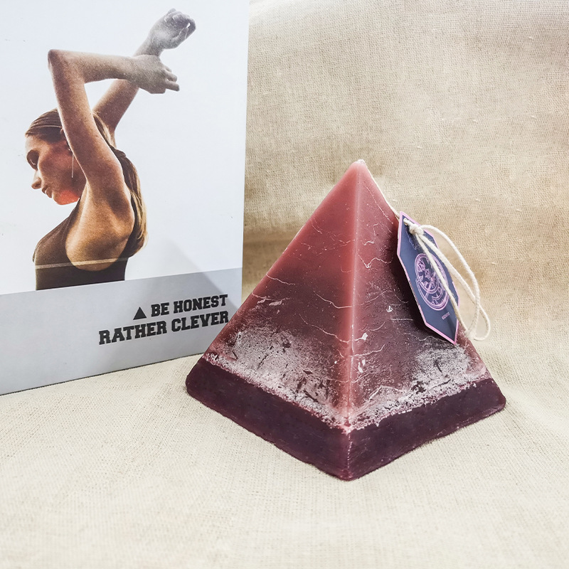 250g Luksus krystallys Håndlavet Zodiac duftpyramidelys med krystaller