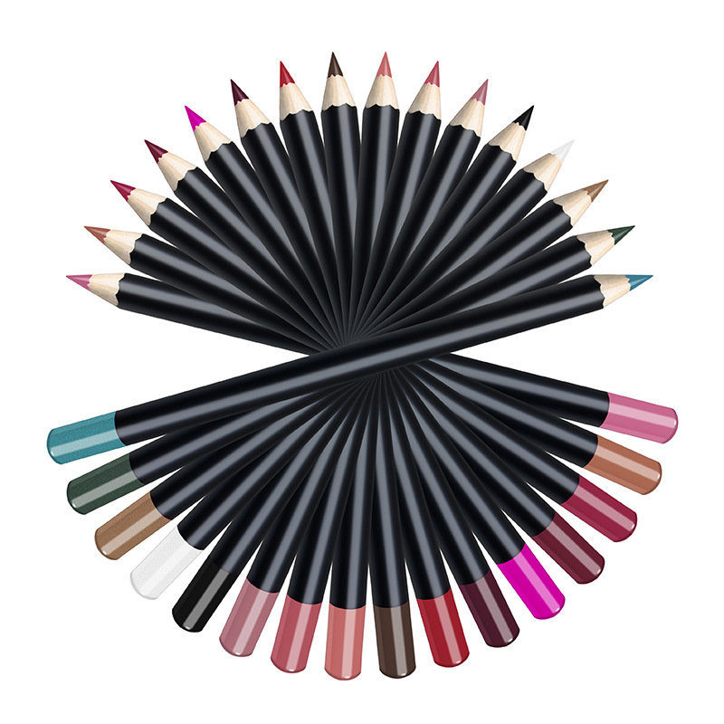 Lip Liner 3 i 1 Funktion Eyeliner Tilgængelig 21 Farve Lip Pencil Lipstick No Logo